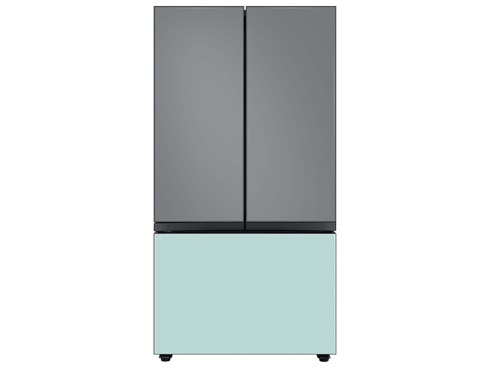 Bespoke 3-Door French Door Refrigerator Panel in Morning in Blue Glass - Bottom Panel(RA-F36DB3CM/AA)