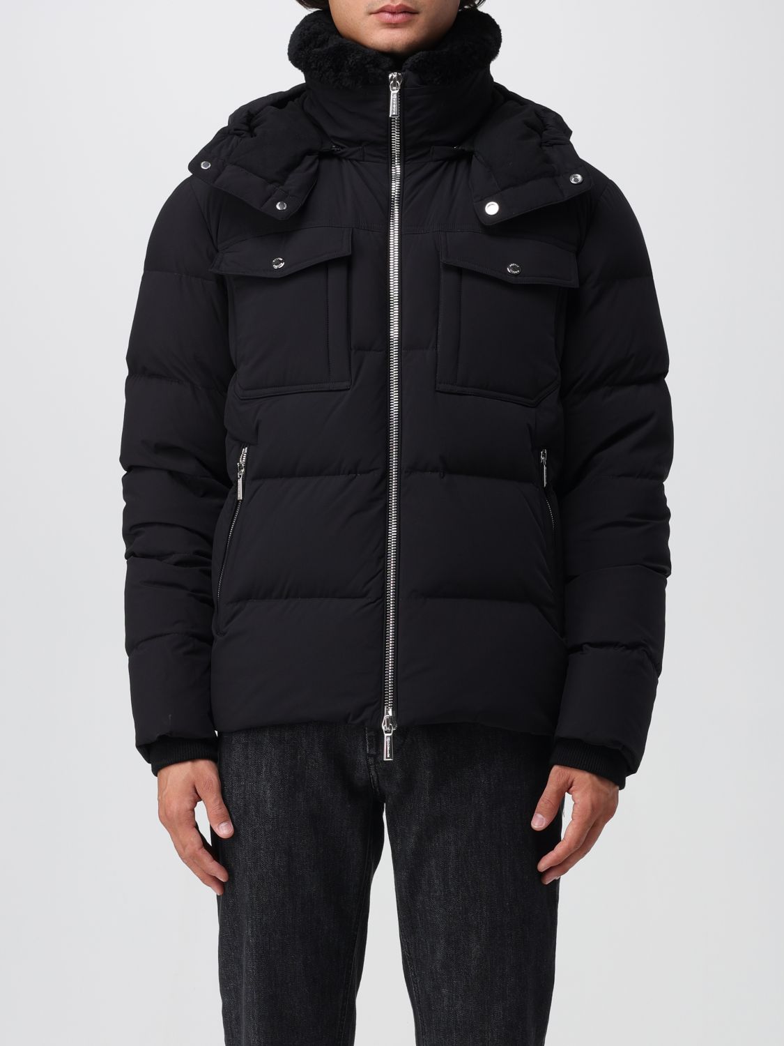 Coat Men color Black