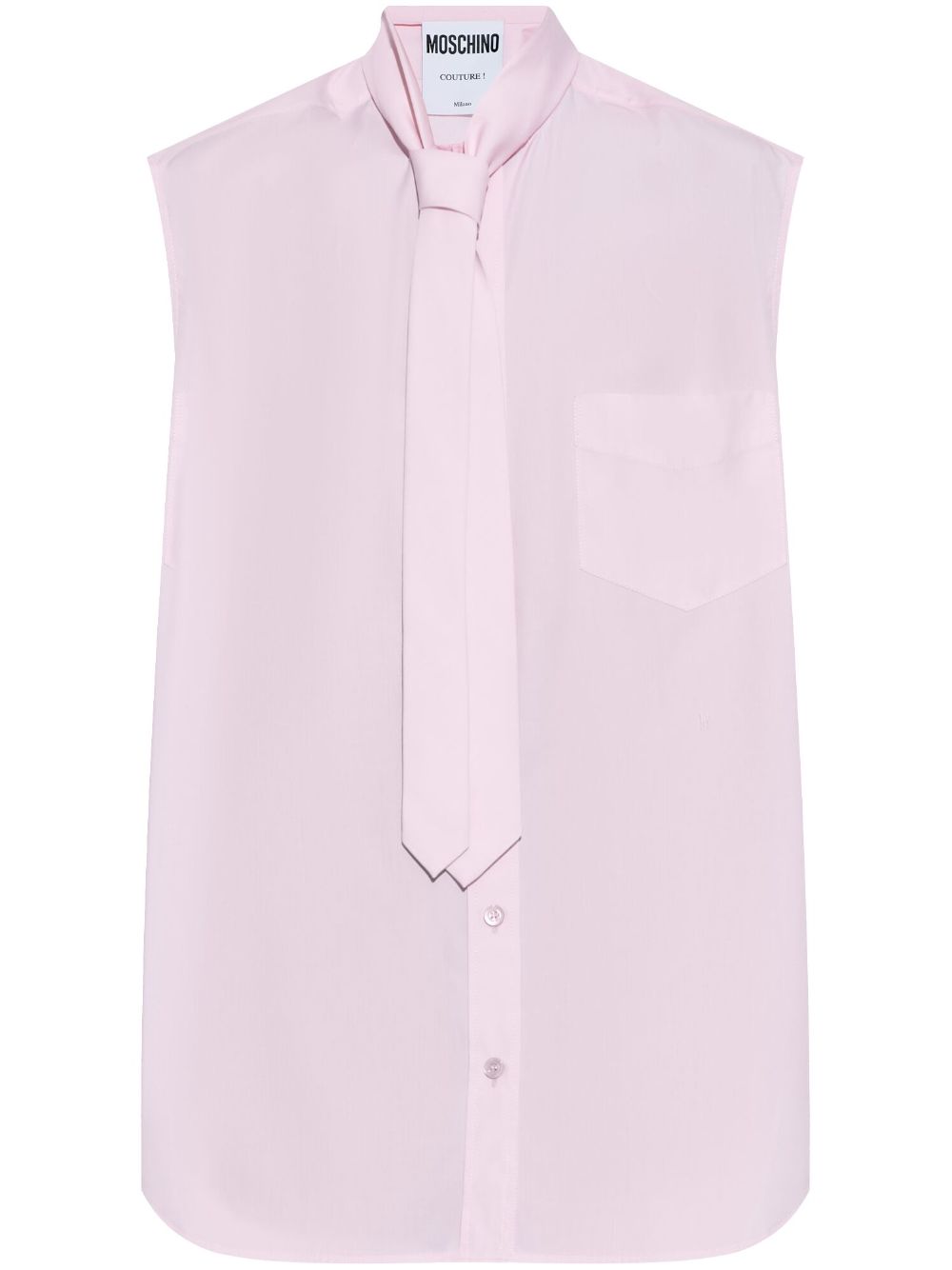 Tie Neck Shirt - Blue