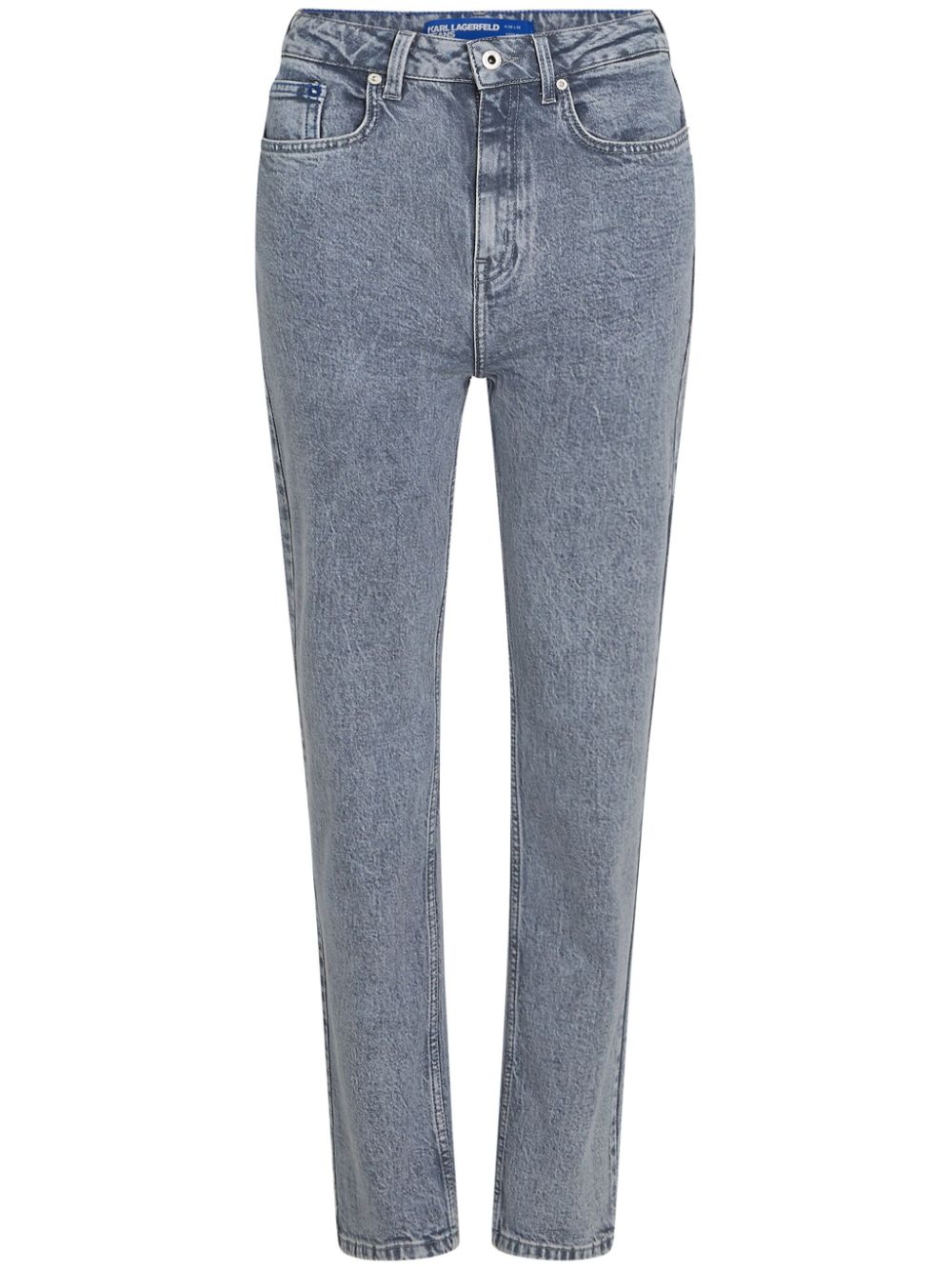 High-rise straight-leg jeans - Blue