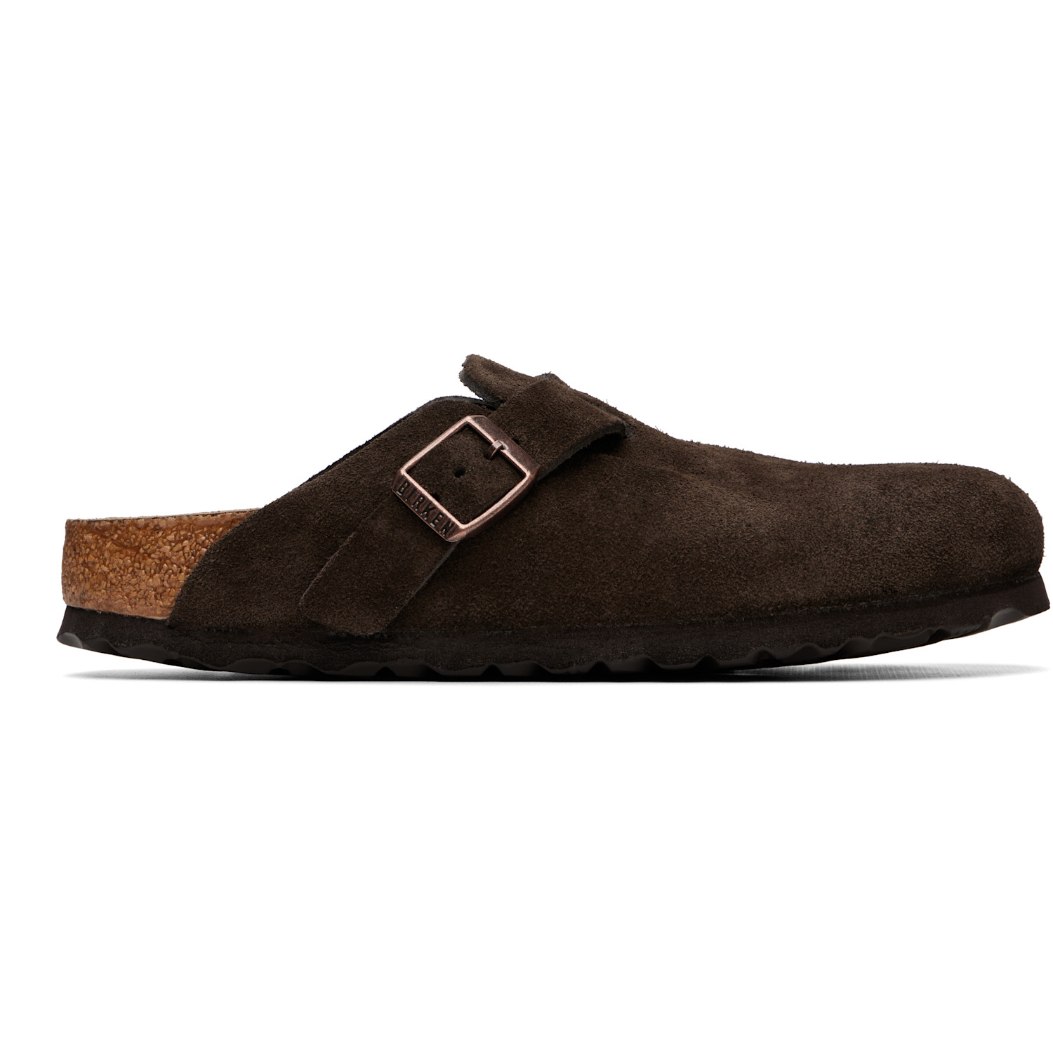 Brown Narrow Boston Soft Footbed Suede Leather Loafers