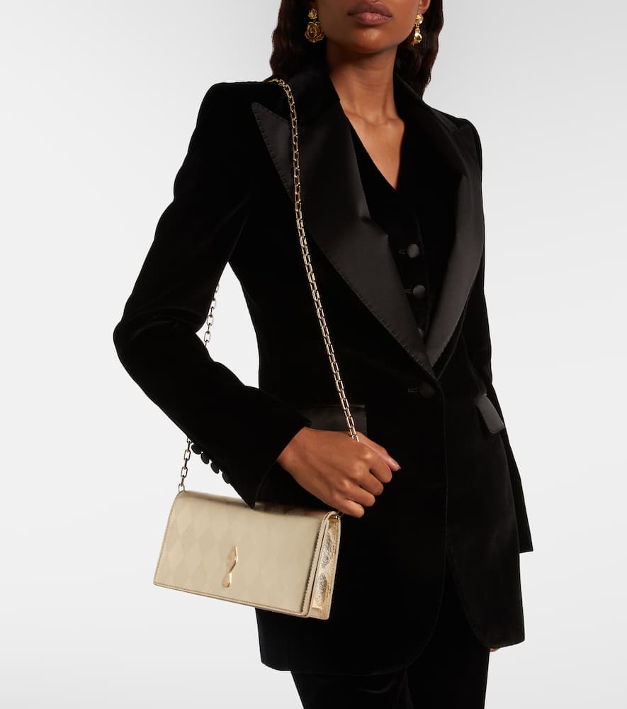 Bettina metallic leather clutch