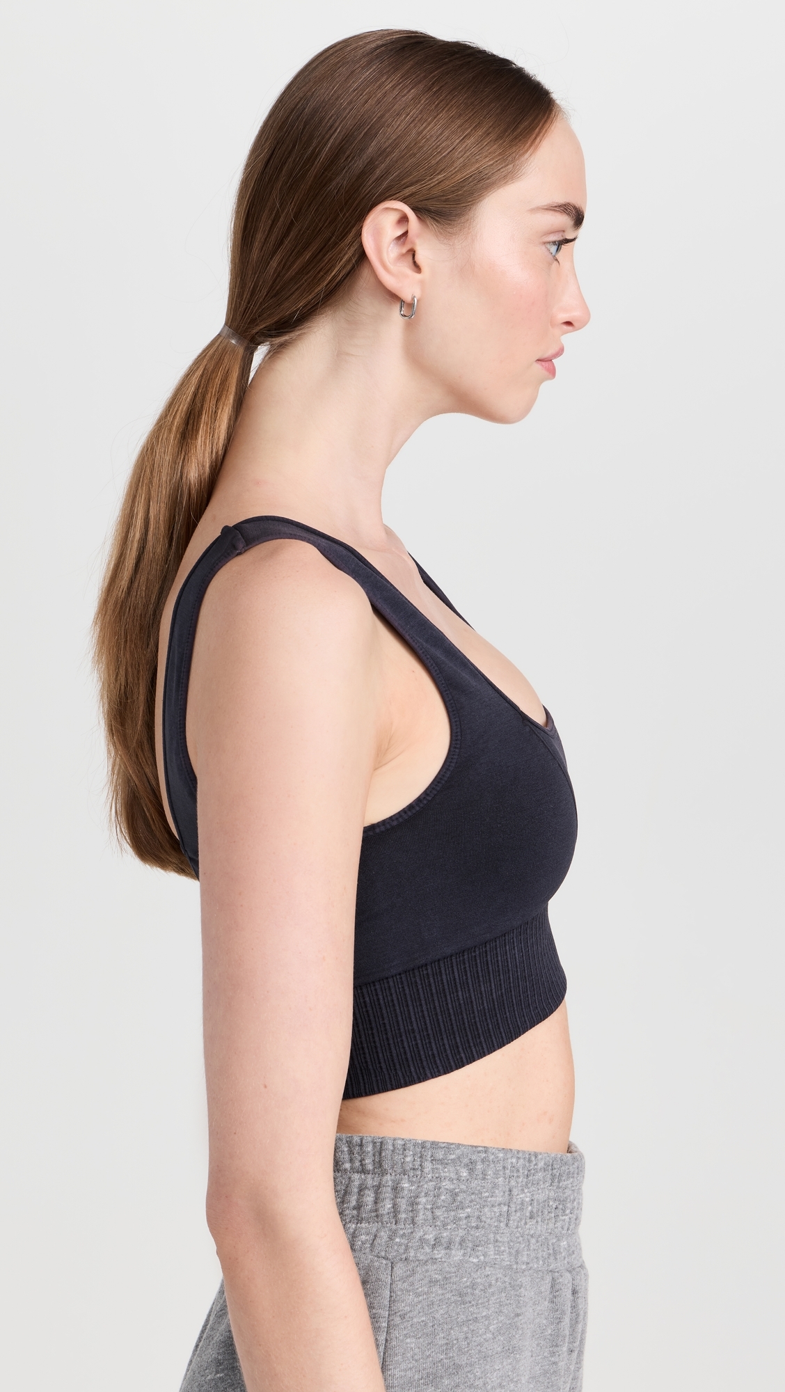 Square Neck Good Karma Bra Black