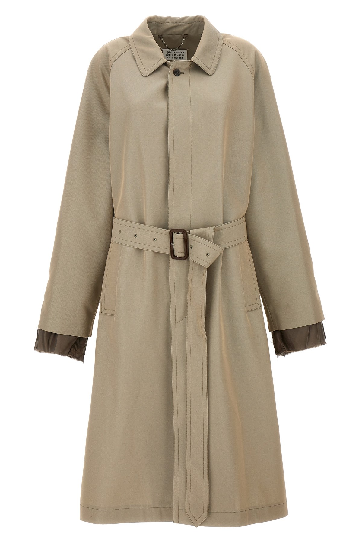 Long Single-Breasted Trench Coat