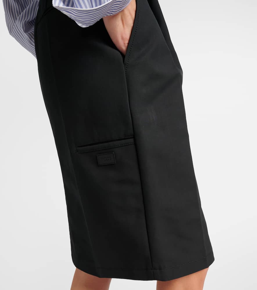 Cotton midi skirt