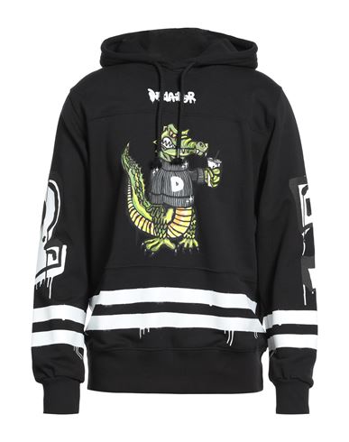 Man Sweatshirt Black Size M Cotton