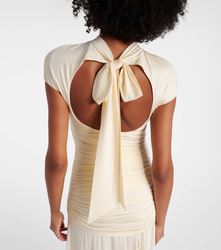 Draped jersey gown
