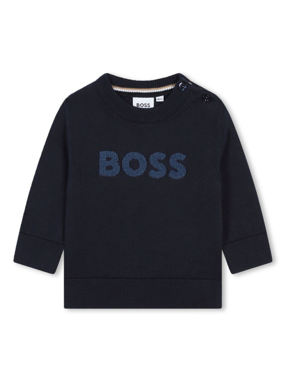 Terry-cloth logo jumper - Blue