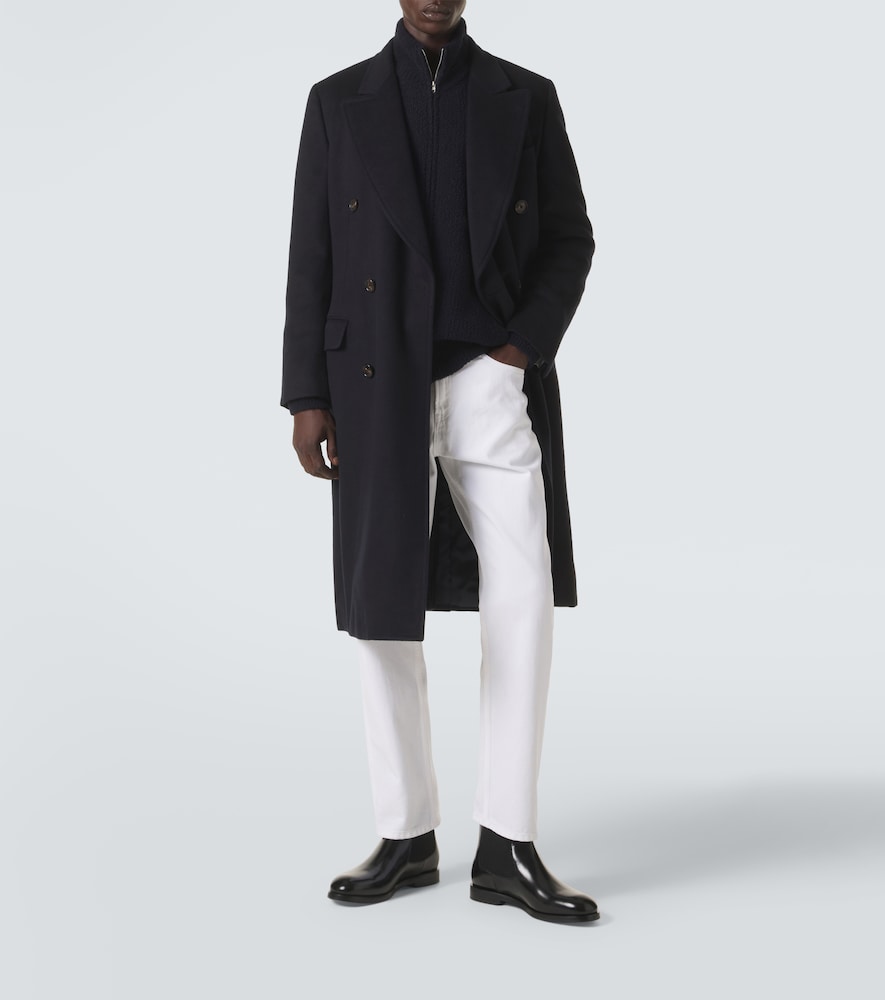 President double-breasted wool coat