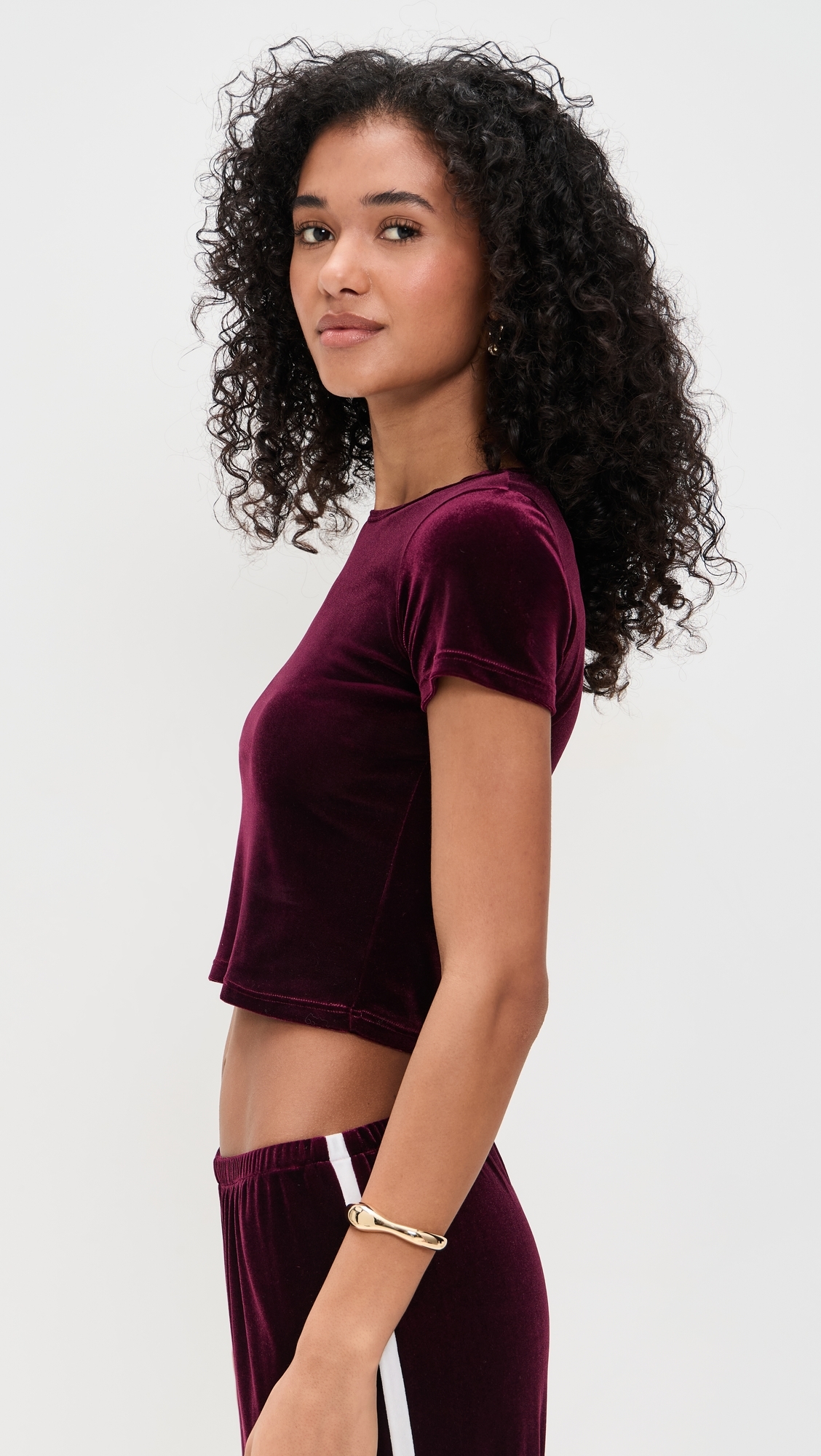 Eloise Velvet Tee Navy