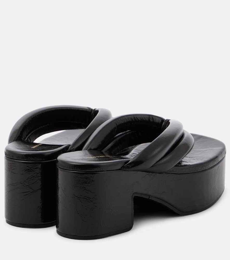 Leather platform sandals