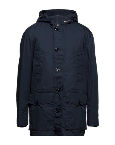 Man Coat Midnight blue Size M Cotton, Polyester