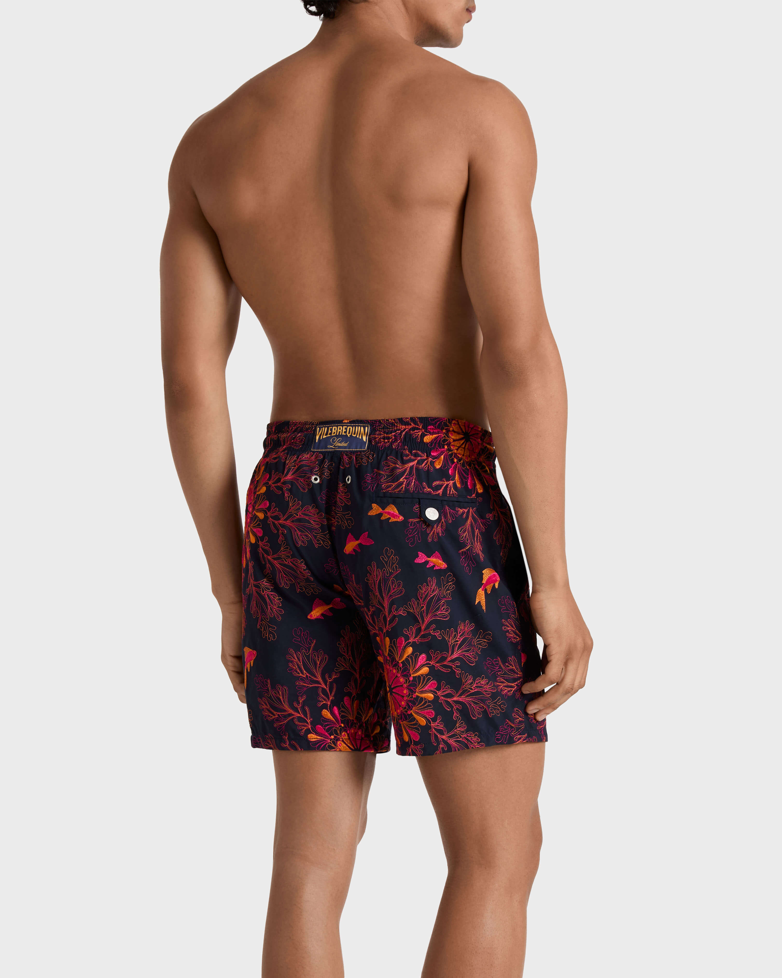 Men Embroidered Swim Shorts Coral Mandala - Limited Edition - Swimwear - Mistral - Blue