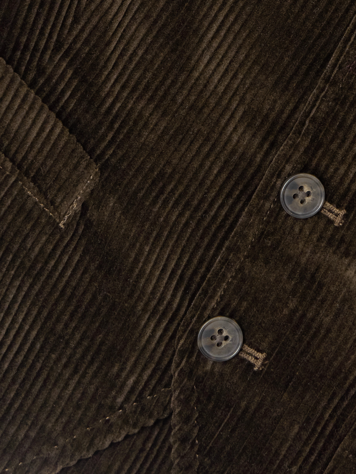 Cotton-corduroy Vest - Brown
