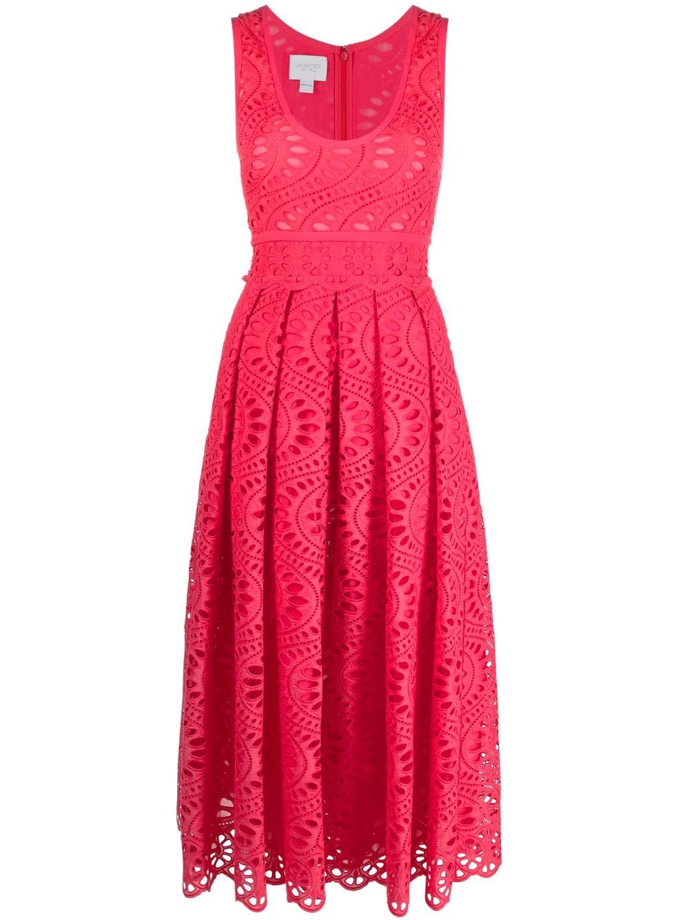 Open-knit midi dress - White