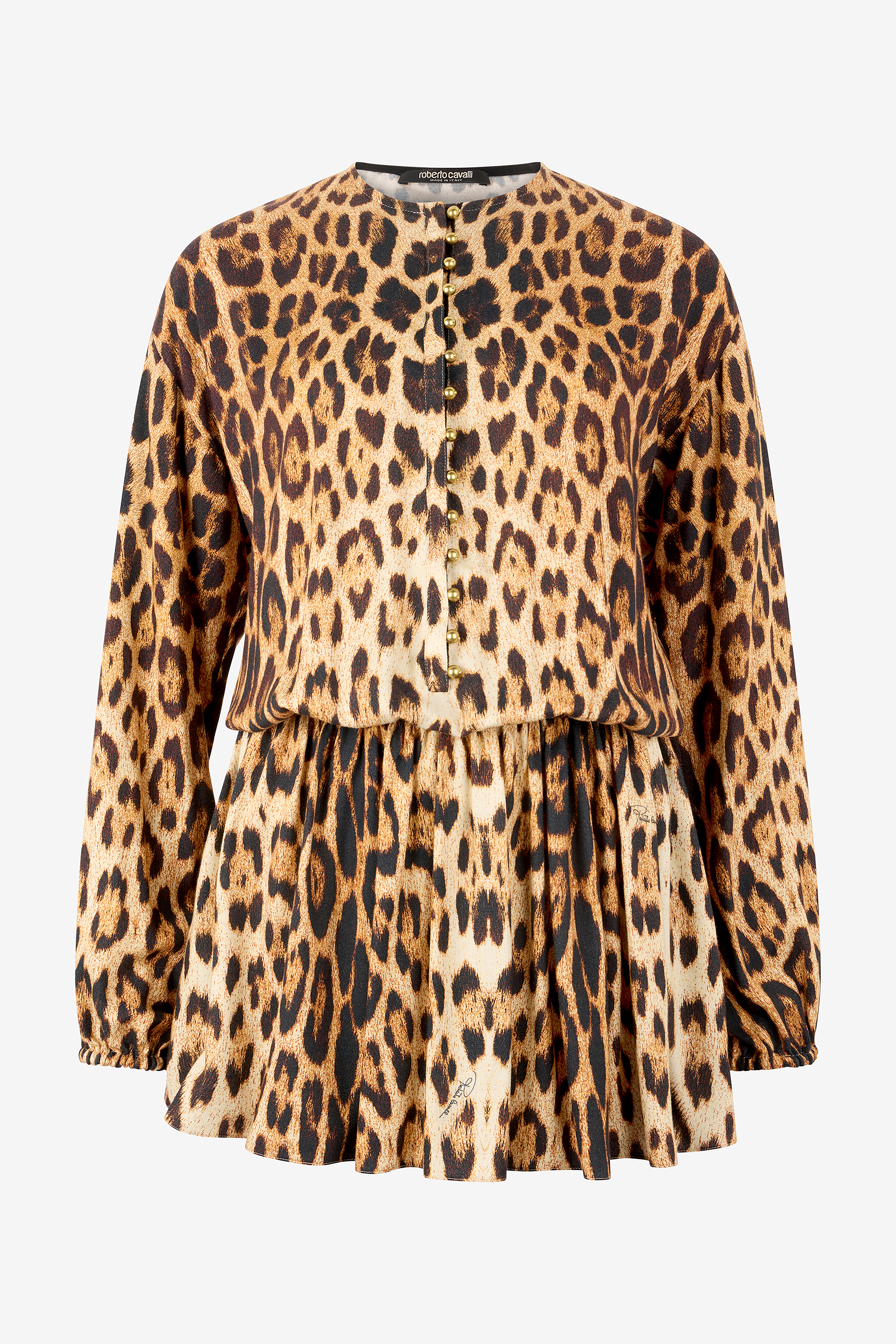 Short Dress With Jaguar Skin Print