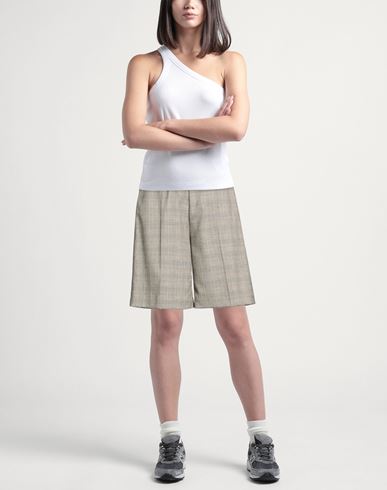 Pièce. Woman Shorts & Bermuda Shorts Grey Size 6 Wool