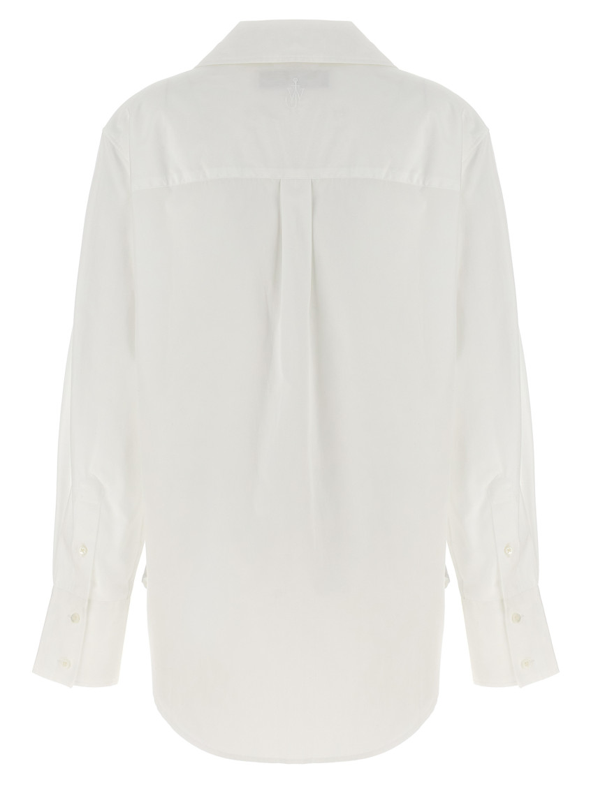Asymmetric long-sleeve shirt - White