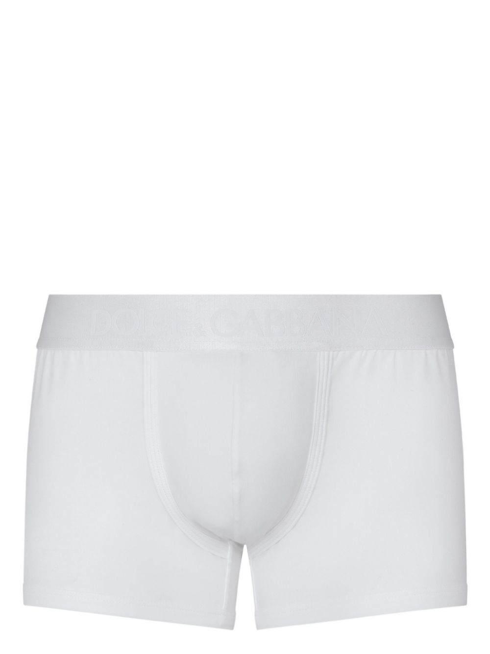 Logo-waistband cotton boxers - White