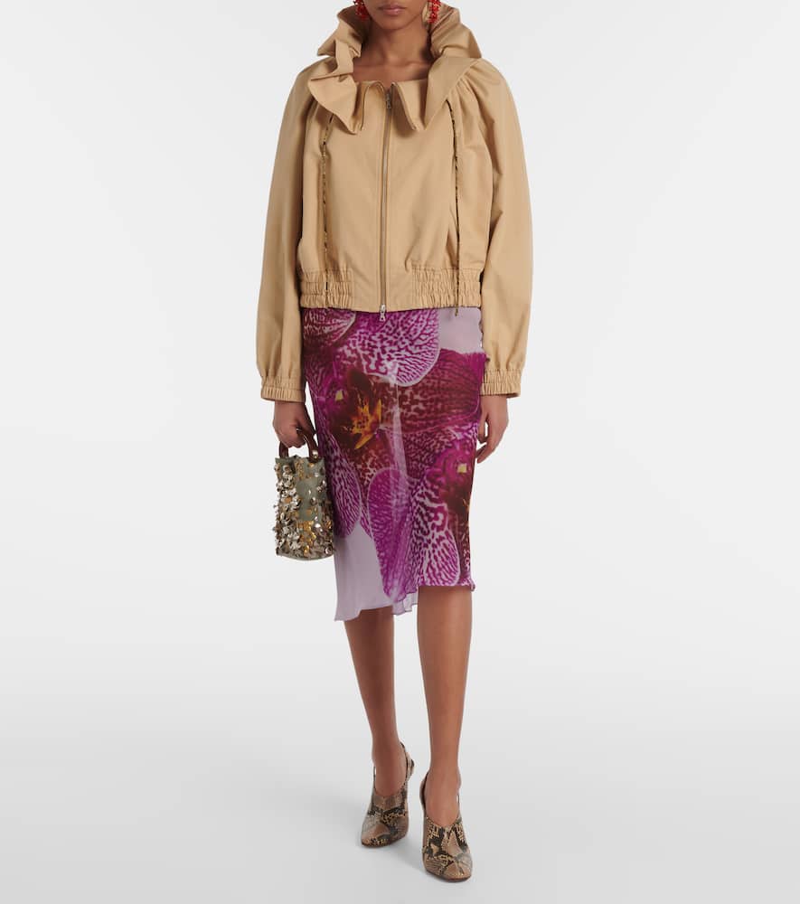 Dries Van Noten Snake-effect leather wedges