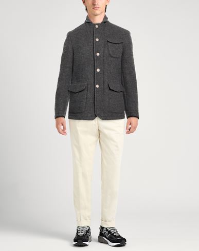 Man Coat Grey Size 38 Wool, Cotton, Polyamide, Alpaca wool