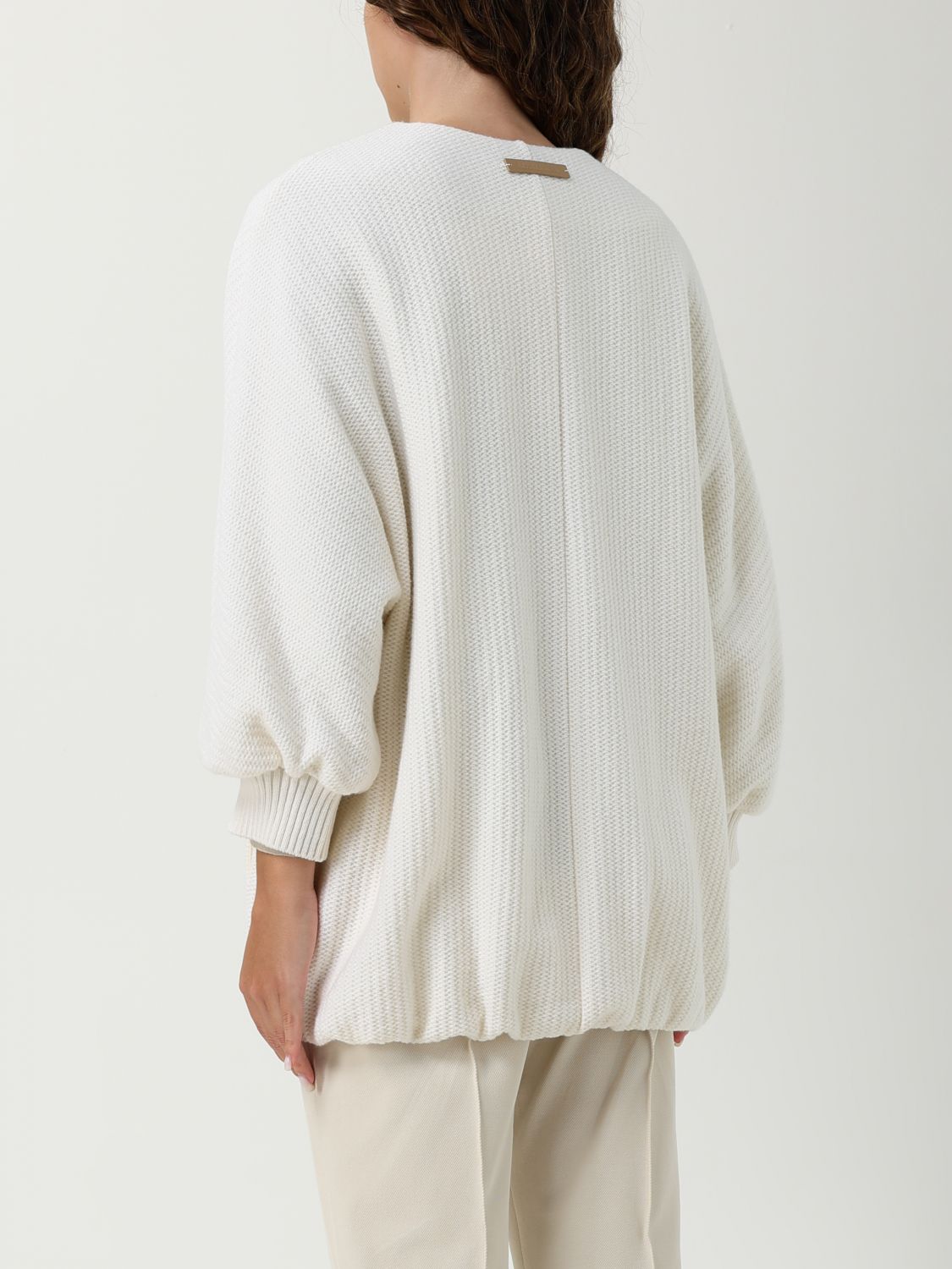 Fine-knit cardigan - White