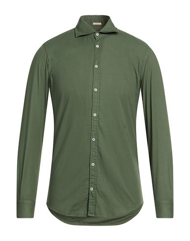 Man Shirt Military green Size XS Cotton