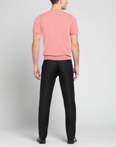 Man Sweater Salmon pink Size L Cotton