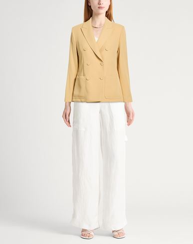 Woman Blazer Sand Size 10 Polyamide, Viscose