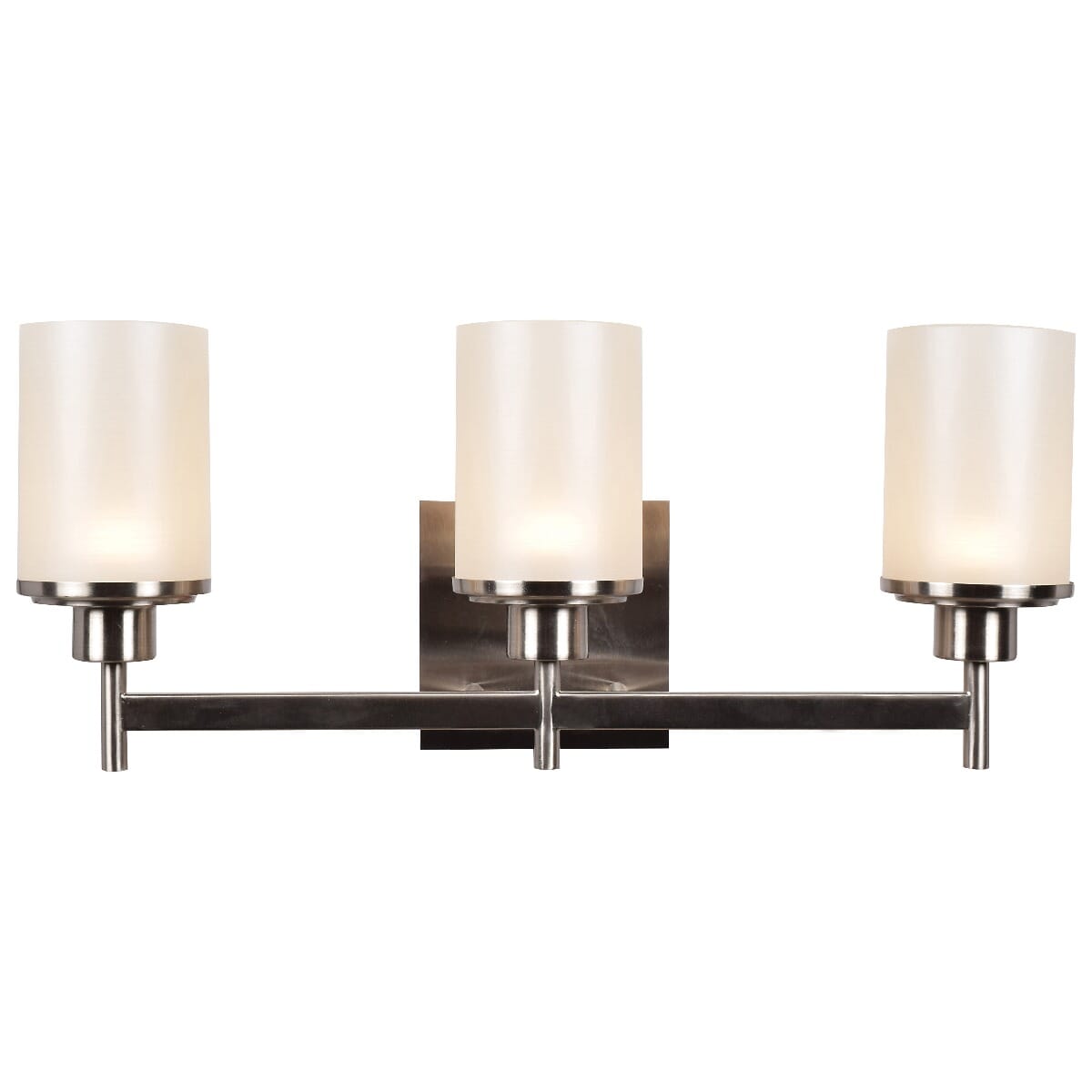 Access Perch 3-Light 9" Bathroom Vanity Light in Brushed Stee