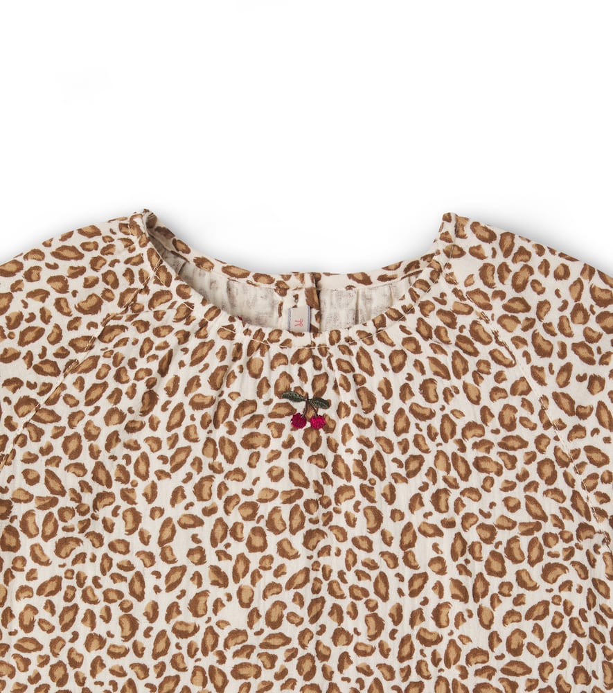 Konges Sløjd Coco leopard-print cotton blouse