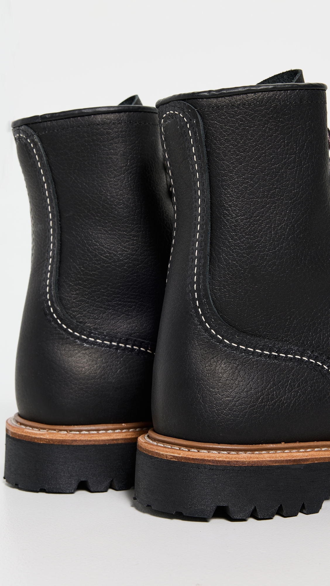 Logger Oil Slick Leather Boots 8 Black Oil Slick