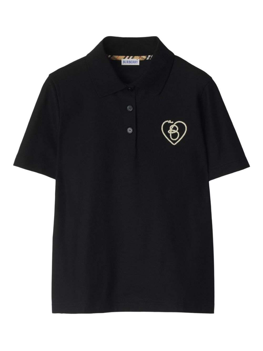 Logo polo top - Black