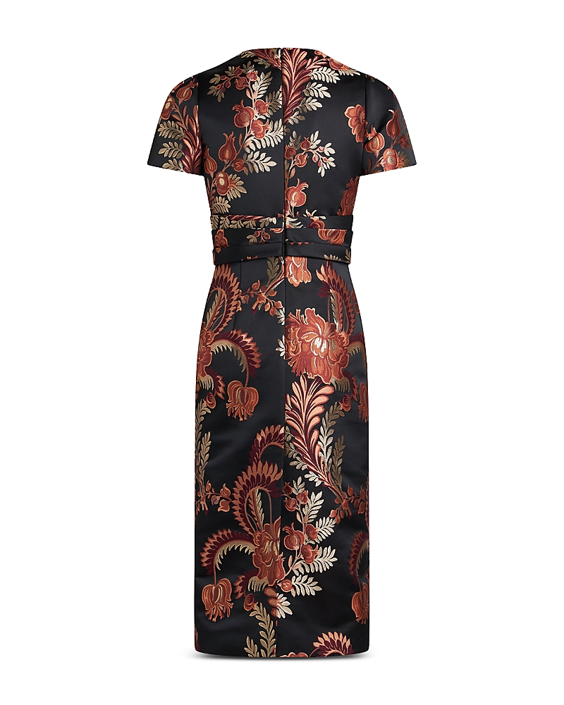 Jacquard midi dress - Black
