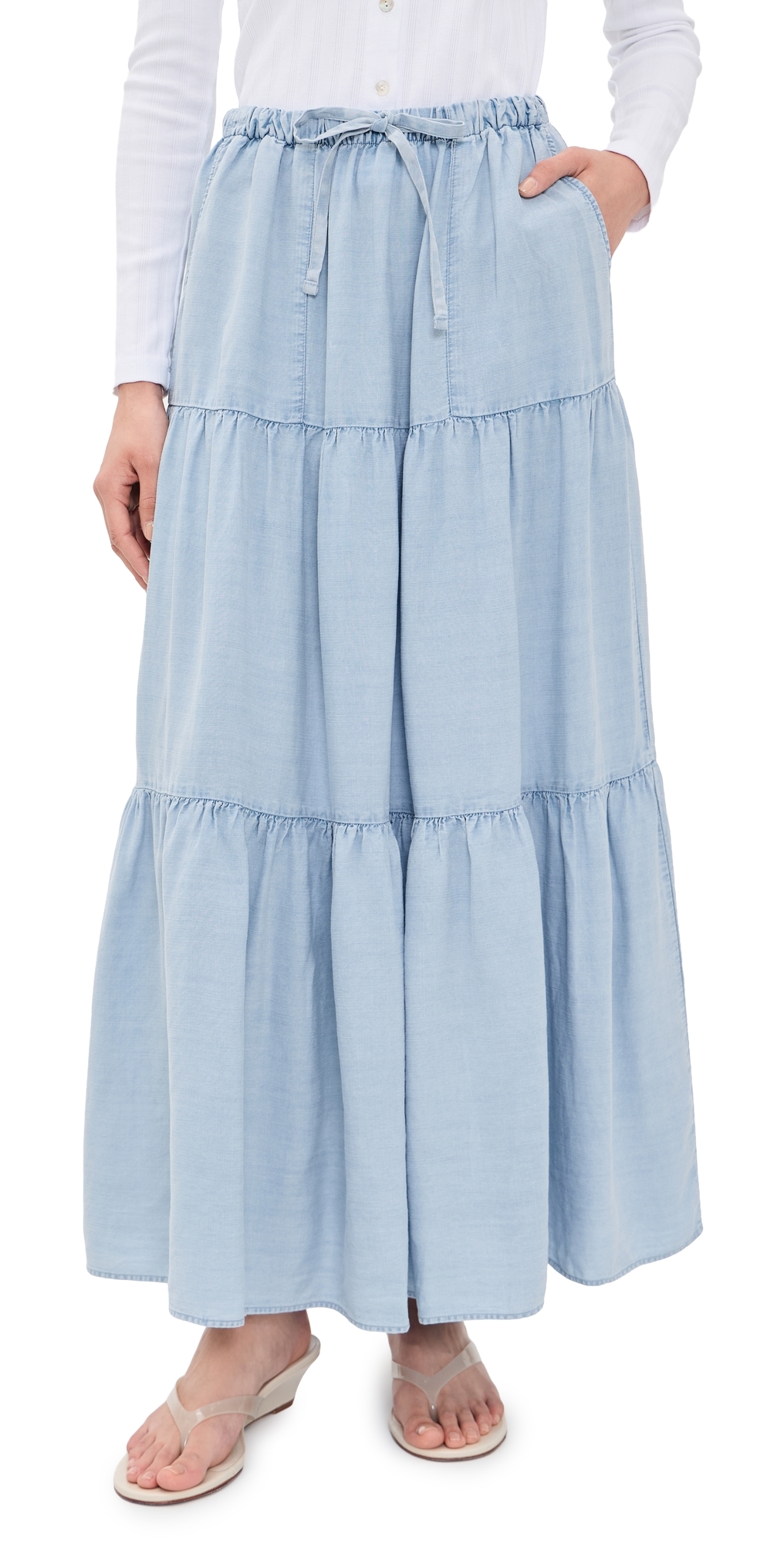 Melanie Indigo Skirt Bleached Indigo