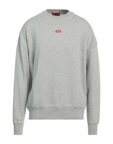 Man Sweatshirt Light grey Size M Cotton