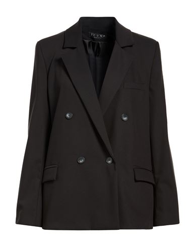 Woman Blazer Black Size 10 Polyester, Tencel, Elastane