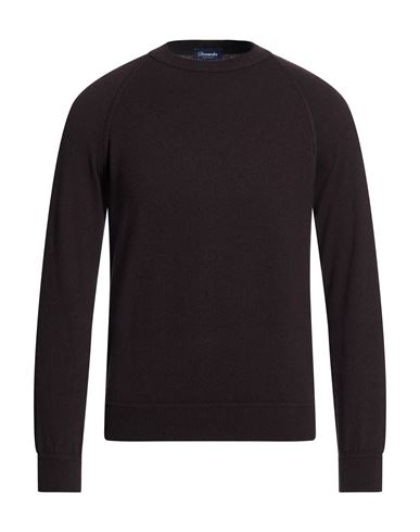 Man Sweater Dark brown Size 36 Cashmere