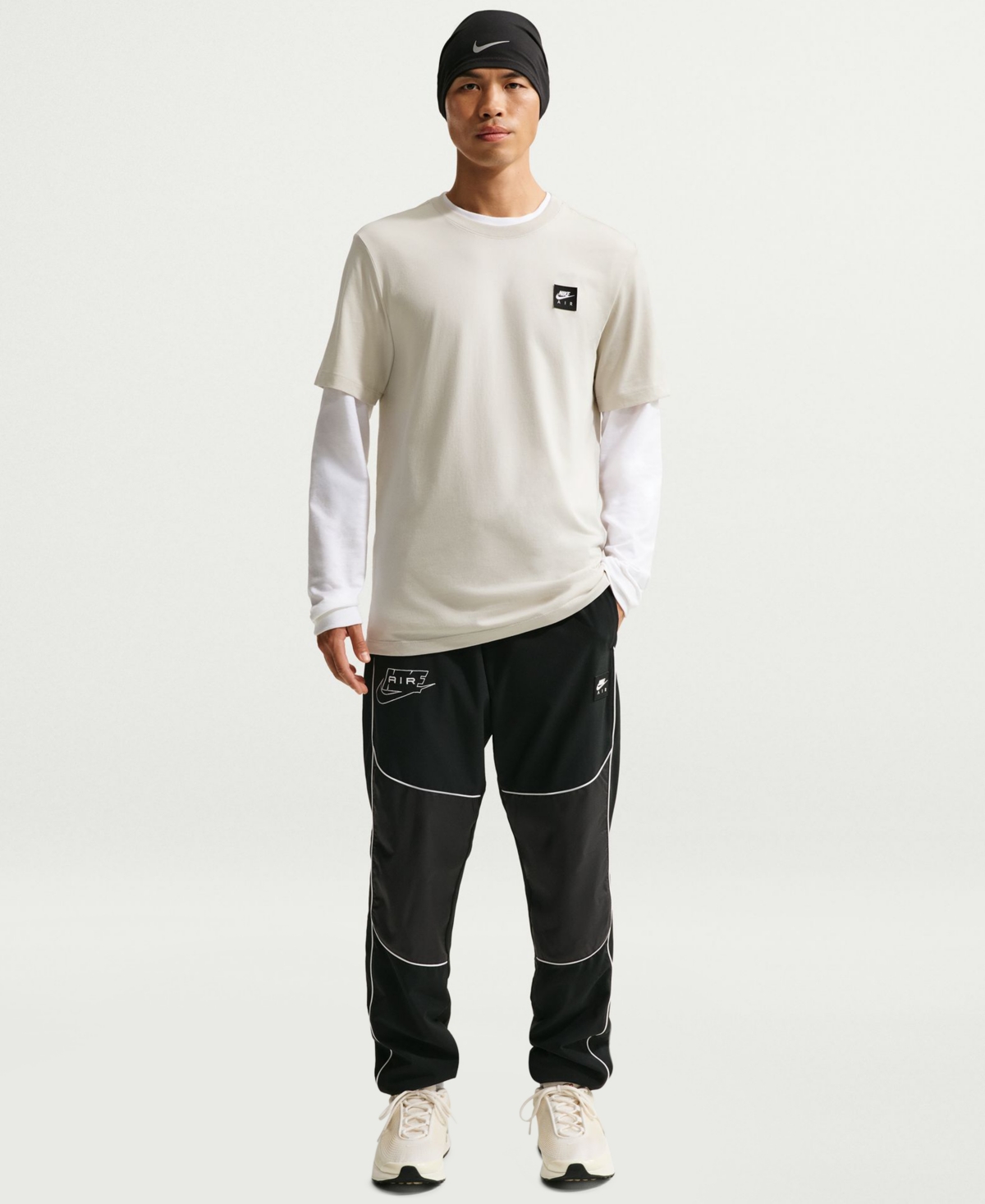 Men's Short-Sleeve Air Patch Crewneck T-Shirt - Light Bone