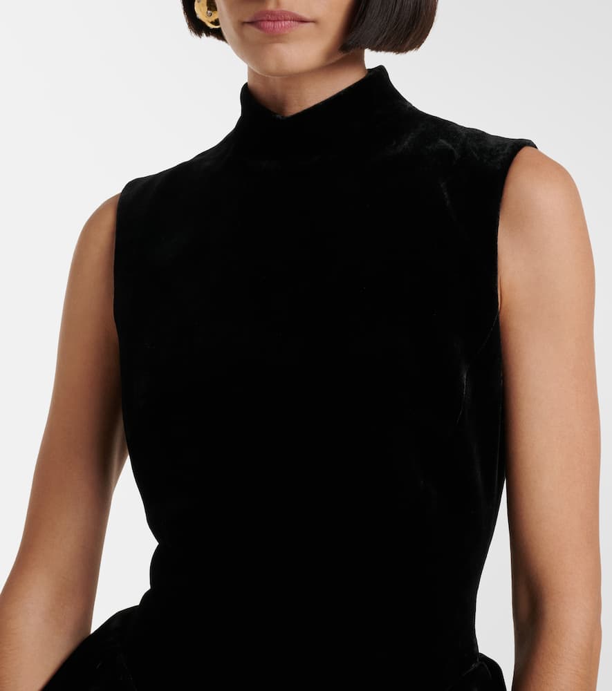 Velvet midi dress