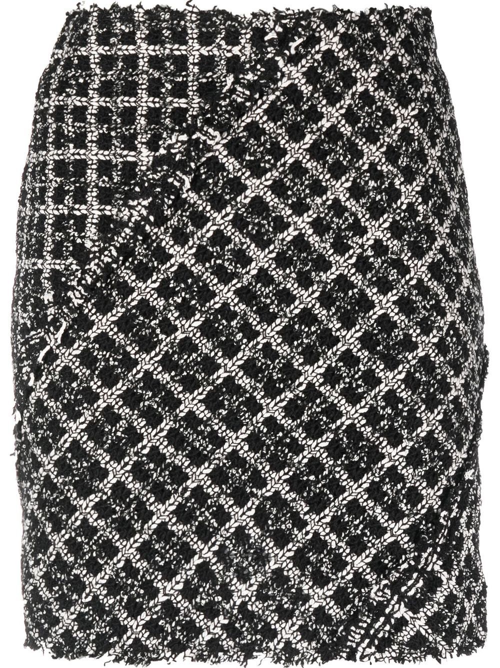Knitted texture skirt - Black