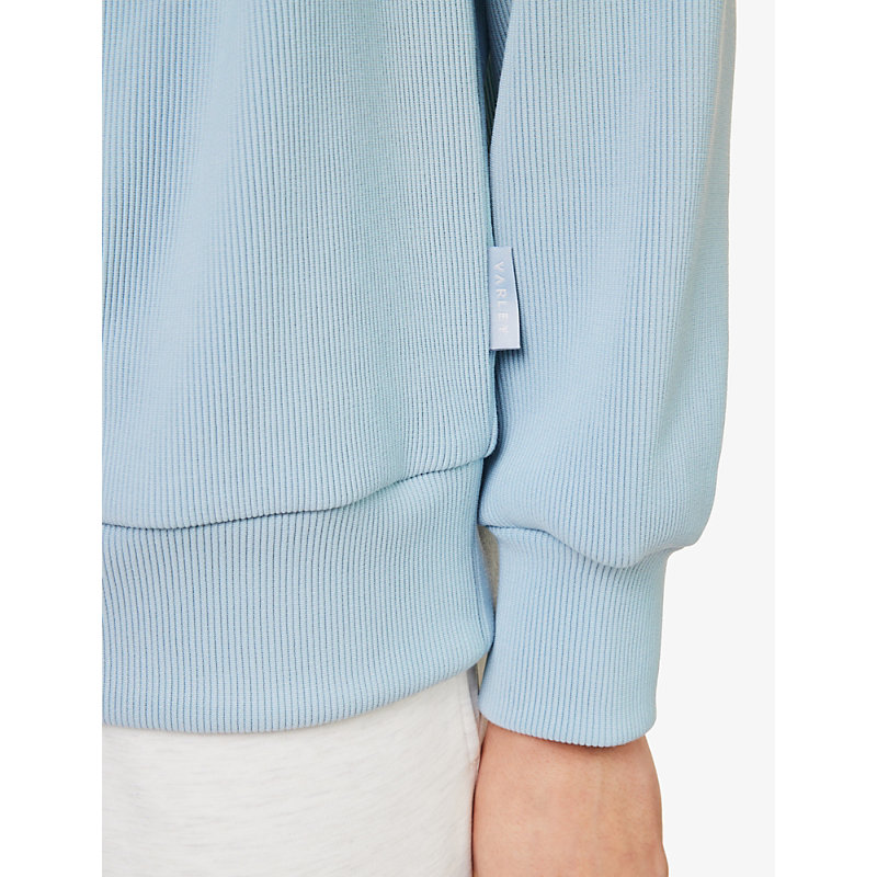 Womens Ashley Blue Rhea Relaxed-fit Cotton-blend Sweatshirt 