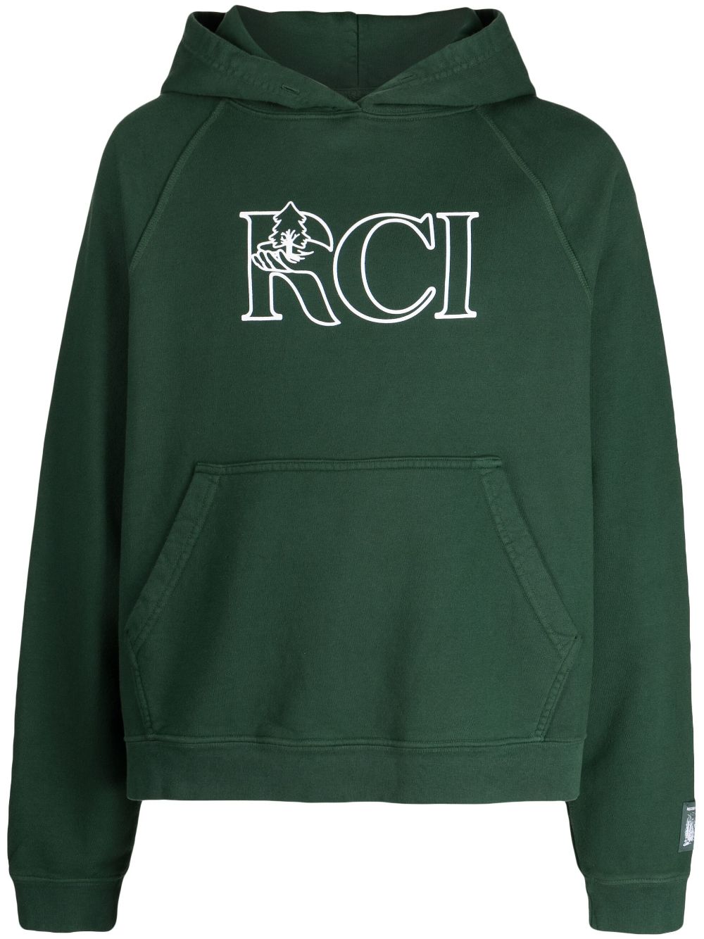 Vine logo-print hoodie - Green