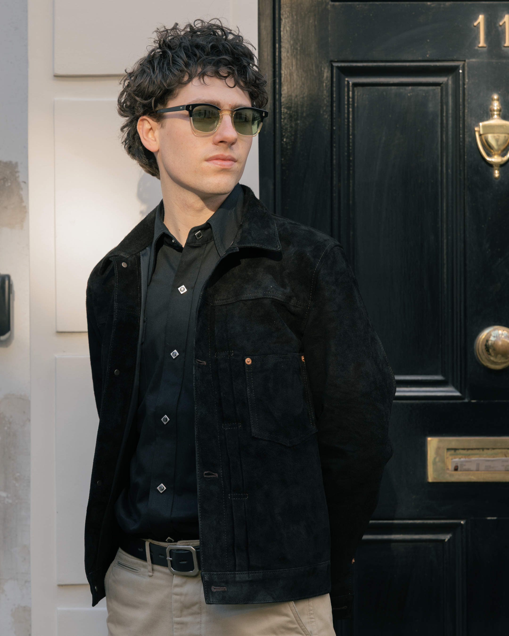 Horse Roughout WWII Jean Jacket Black