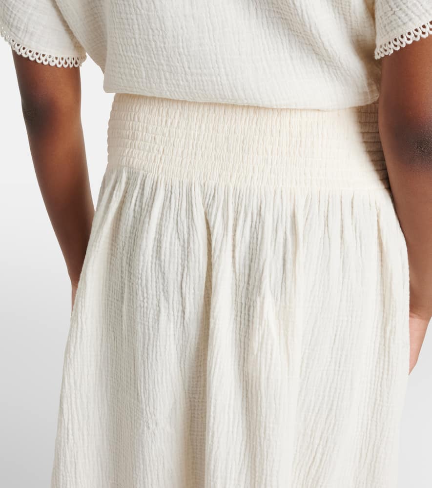 Mazie cotton gauze midi skirt