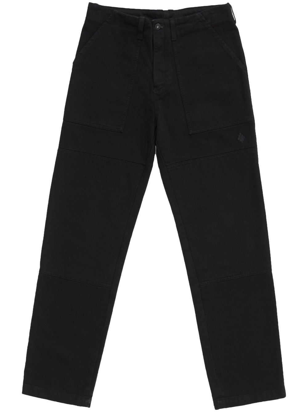 Patchwork straight-legged trousers - Black
