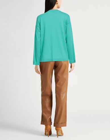 Woman Sweater Emerald green Size S Cotton