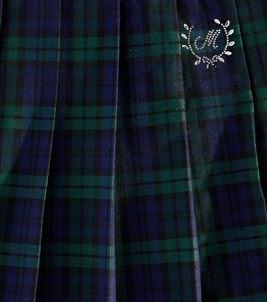 Monnalisa Checked pleated skirt