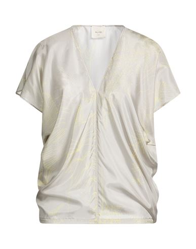 Crème Woman Top Light grey Size 6 Silk