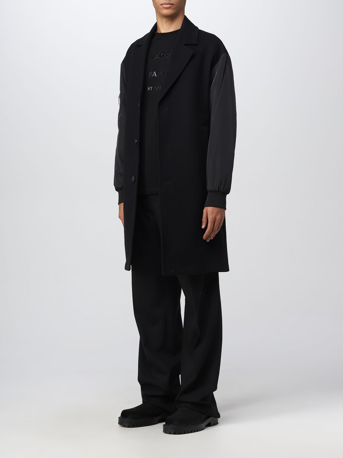 Coat Men color Black